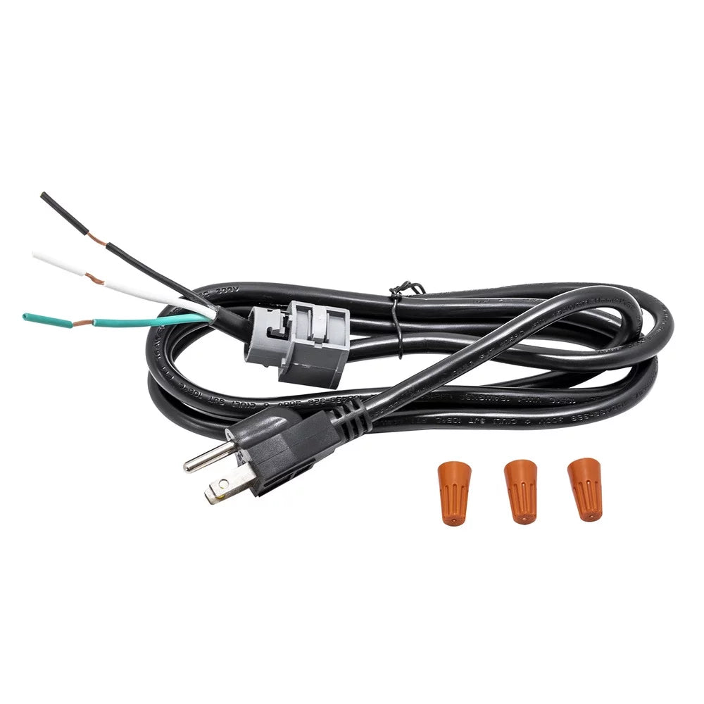 Universal 3-Prong 13 Amp Dishwasher Power Cord Kit, 5.3 Ft, Black R7340