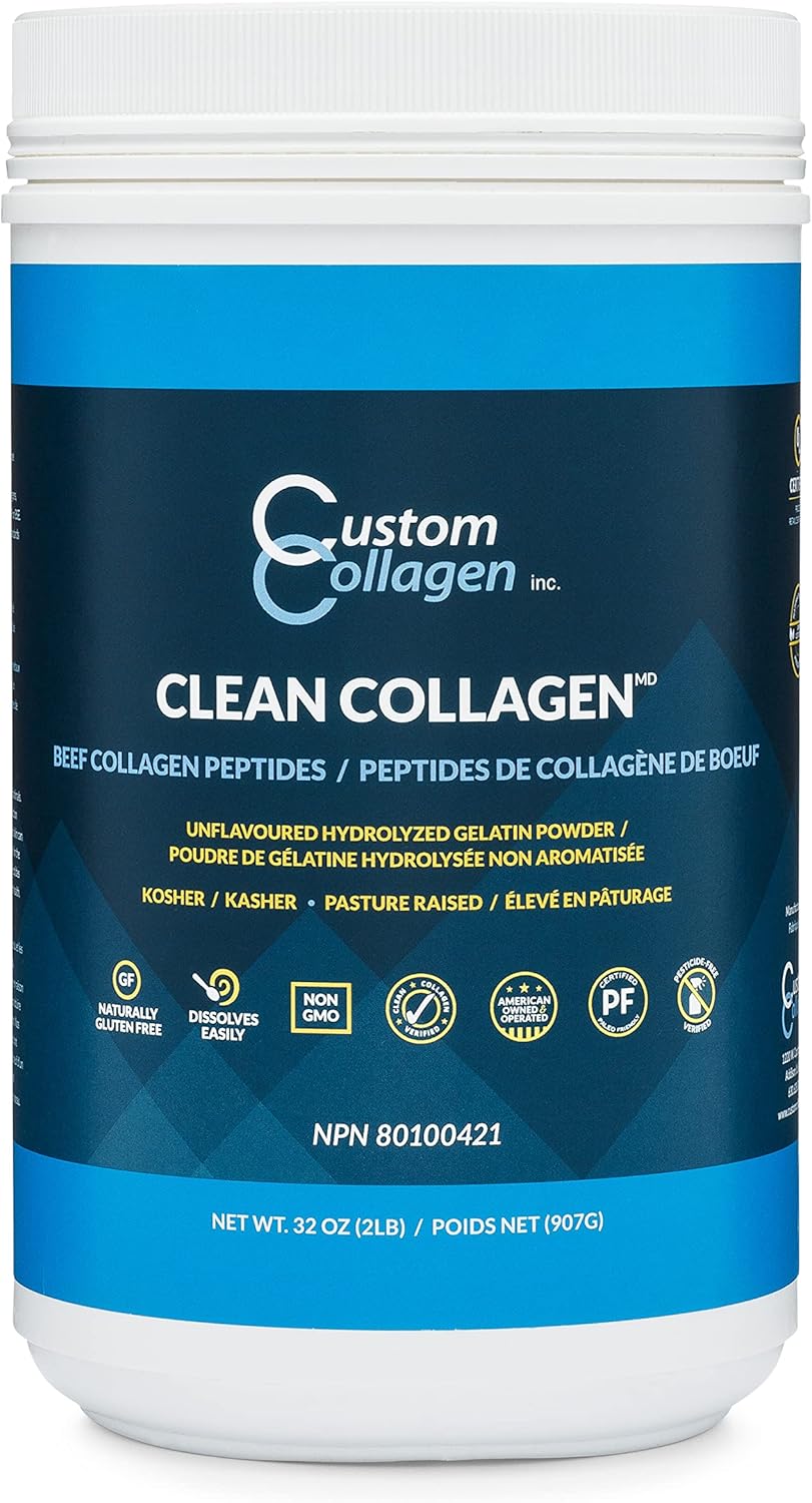 Collagen Peptides Powder 2lb (32oz) Jar, Unflavored, Grass Fed, Pack of 2 L814964