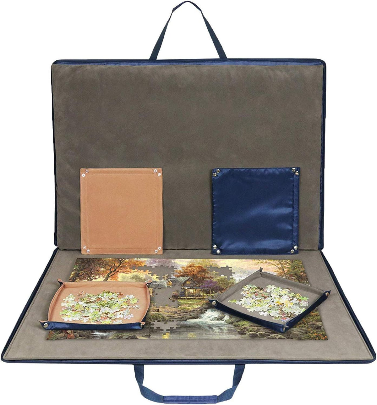 Portable Puzzle Storage Case with Six Sorting Trays for 1,500 Pieces W106