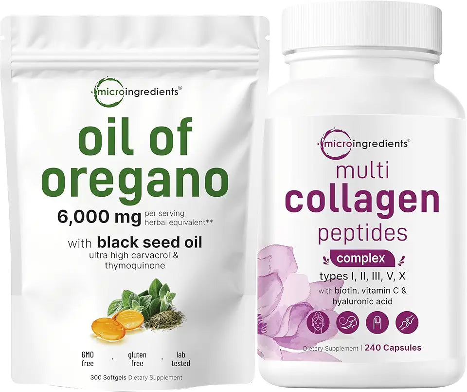 Oil of Oregano Softgels & Multi Collagen Complex Bundle Pack M264