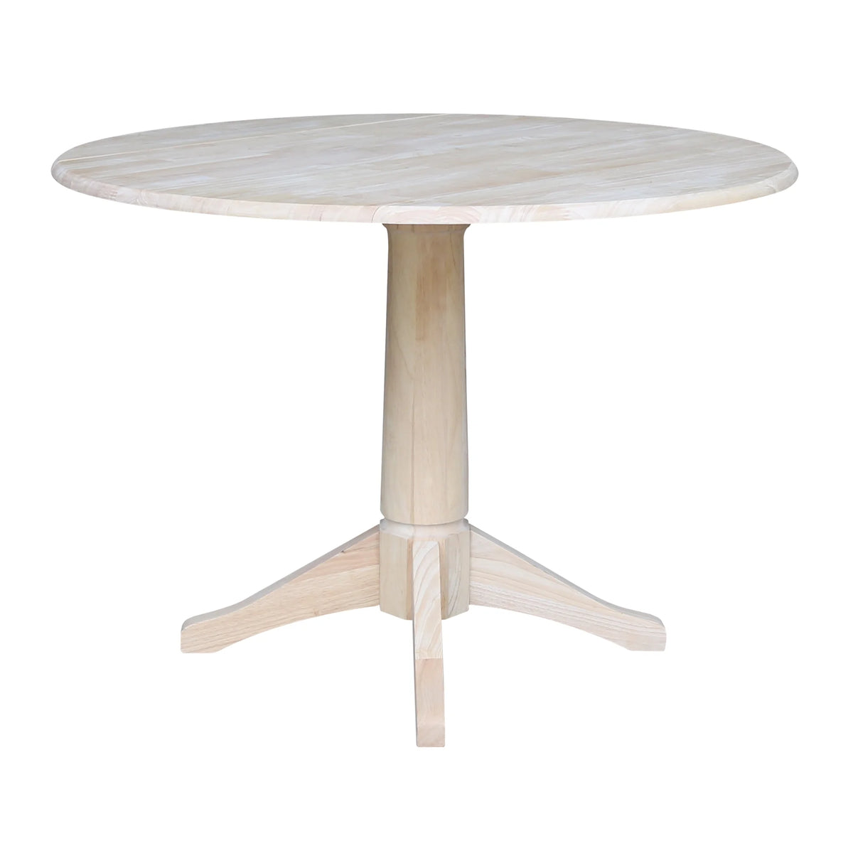 42" Round Solid Wood Dual Drop Leaf Pedestal Table X698416