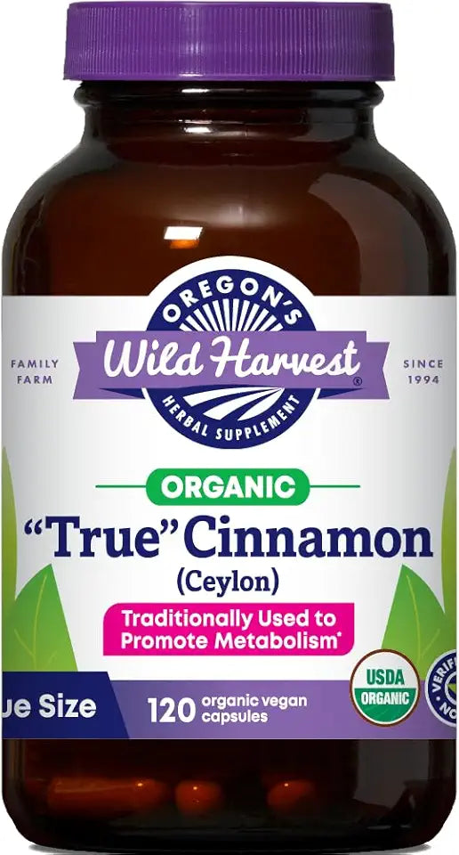 Organic Ceylon Cinnamon 120 Count Vegan Capsules S281682