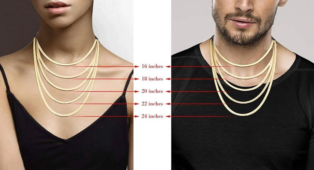Sterling Silver Herringbone Chain Necklace 3MM, 16-24 inch N5885