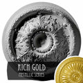 28x22 Ceiling Medallion Hand-Painted Rich Gold H93715