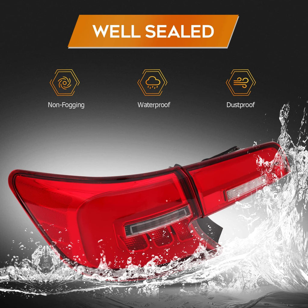 Tail Light Assembly Black Housing Red Lens O748930