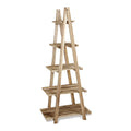 5-Tier Ladder Shelf Bookcase Storage Display Shelf Natural P21384