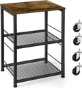3 Tier Rustic Brown Nightstand End Table I41110