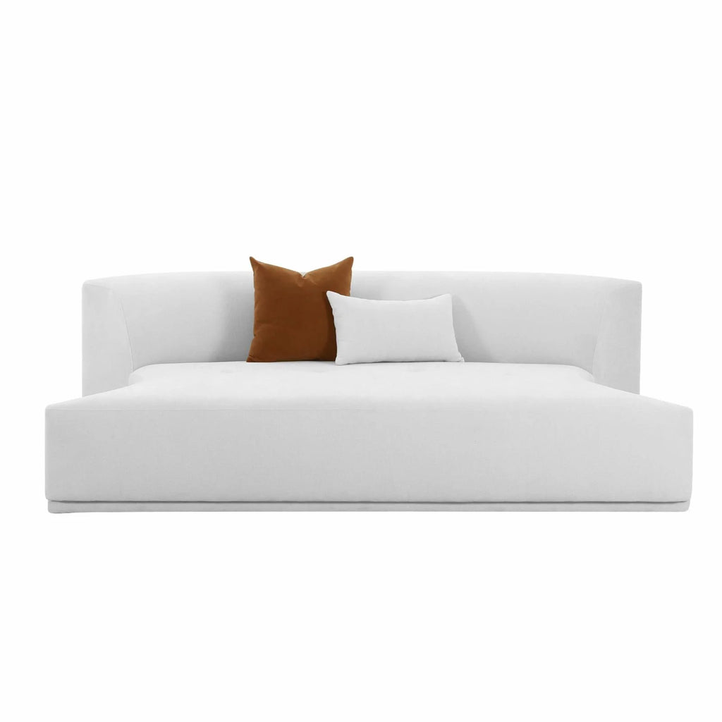 Grey Velvet Modular Armless Loveseat A4552