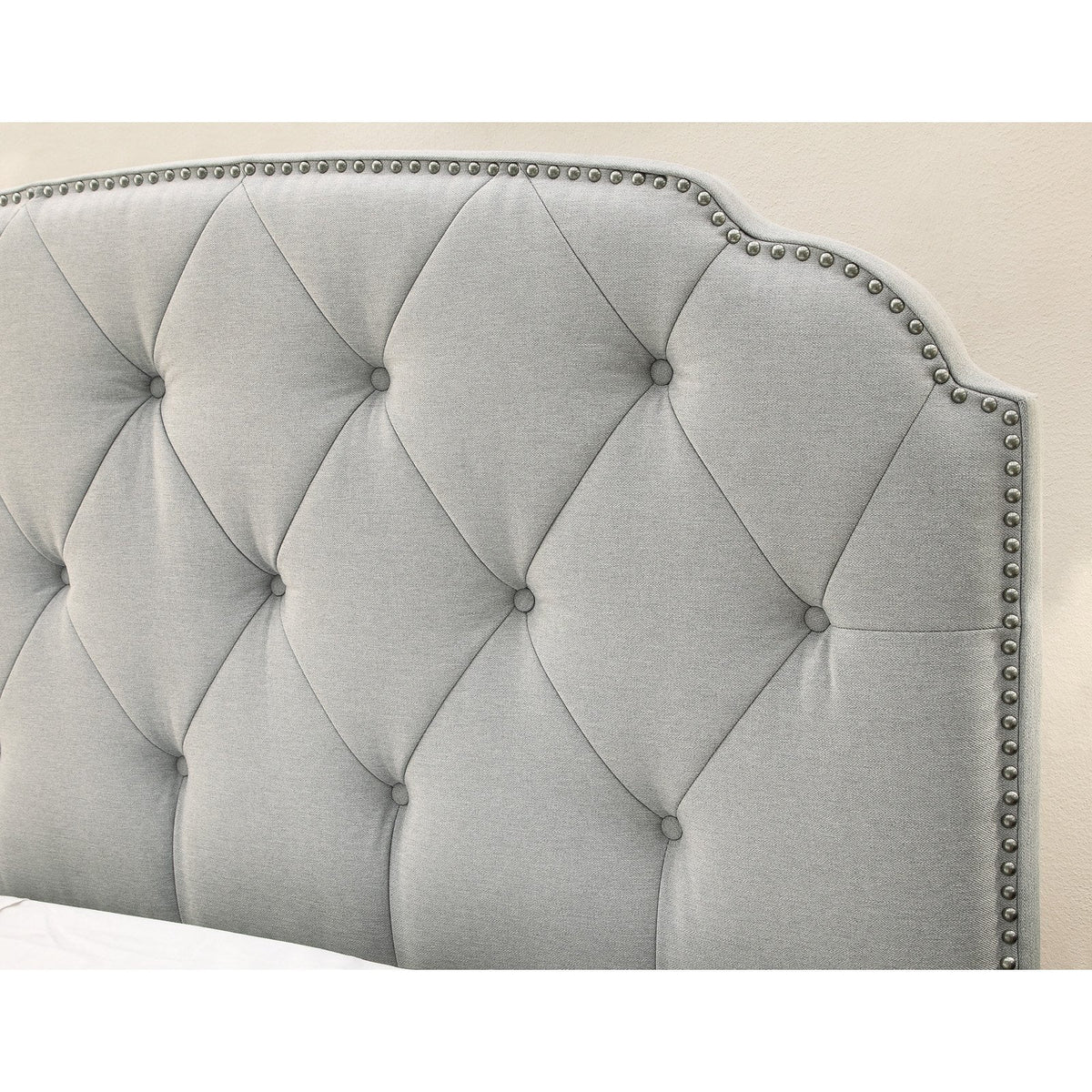 King All-In-One Shaped Corners Upholstered Bed L418740