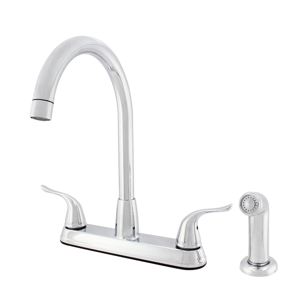 Hybrid Metal Deck Kitchen Sink Faucet with Side Spray F6547