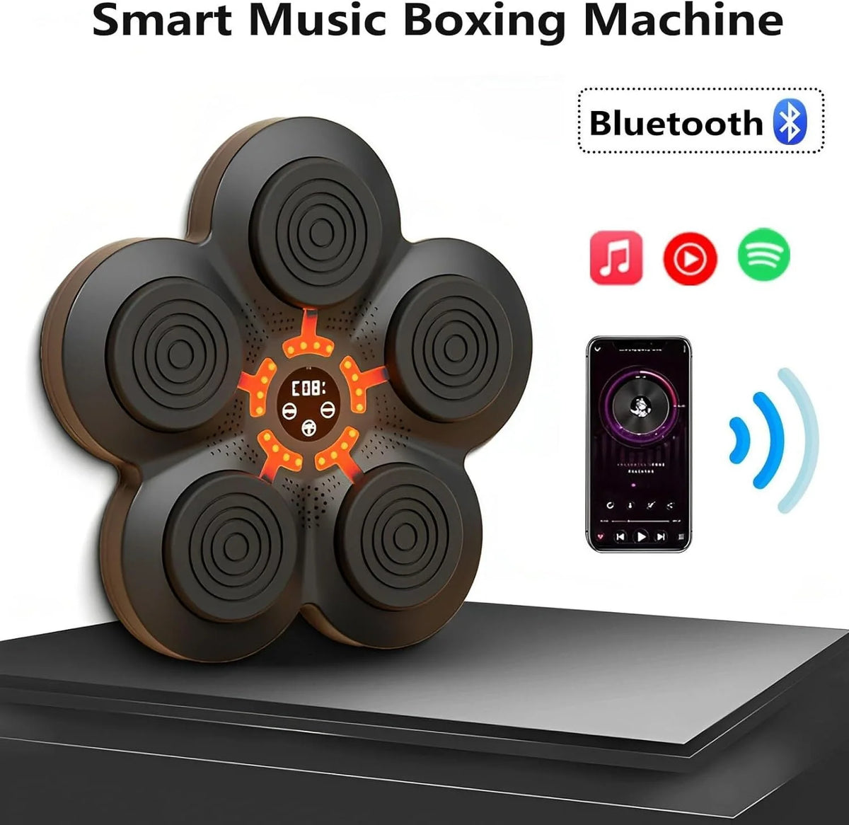 Wall Mounted Bluetooth Music Boxing Machine with Boxing Gloves C6909