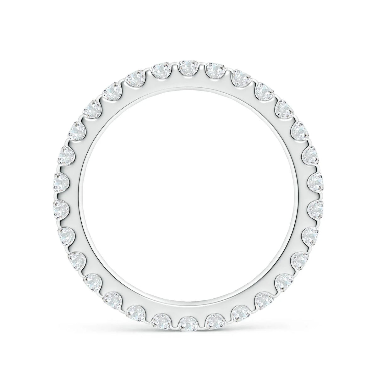 Natural Diamond Eternity Ring in Platinum, Size 6.5, 2mm R875196