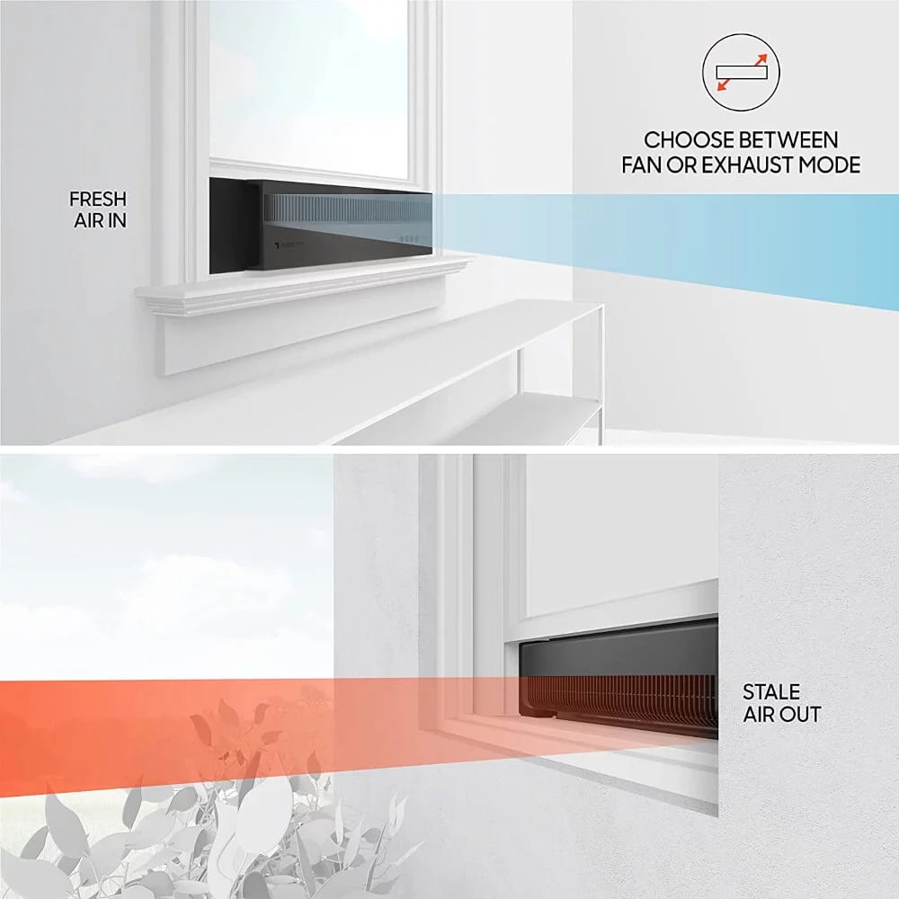 Black Window Fan with Reversible Exhaust B5757
