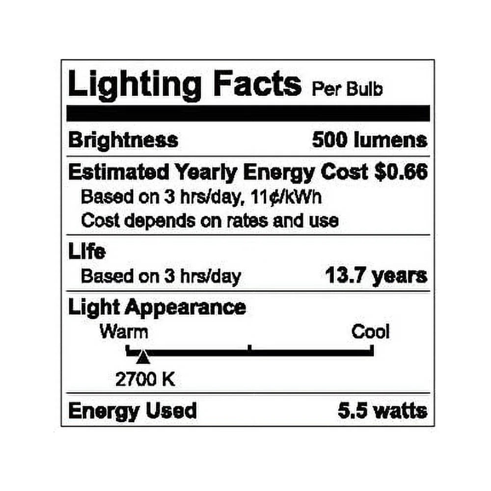 6-Pack Dimmable Soft White LED Decorative Light Bulbs Y5308