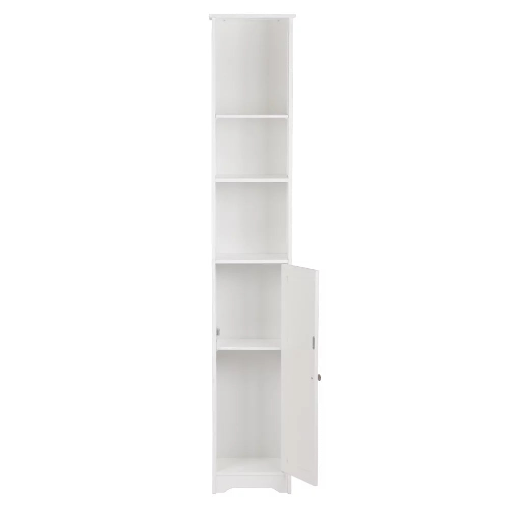 5-Shelf White Bathroom Storage Cabinet V858