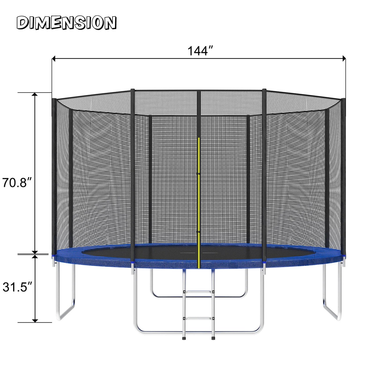 10FT Trampoline with Safety Enclosure Net M9273