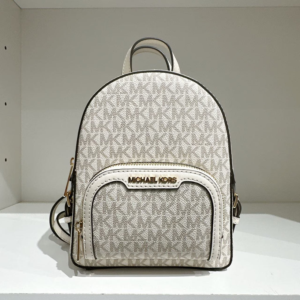 Light Cream PVC Shoulder Backpack Bag B879
