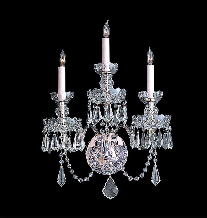 Crystal Chrome 3 Light Sconce L7644
