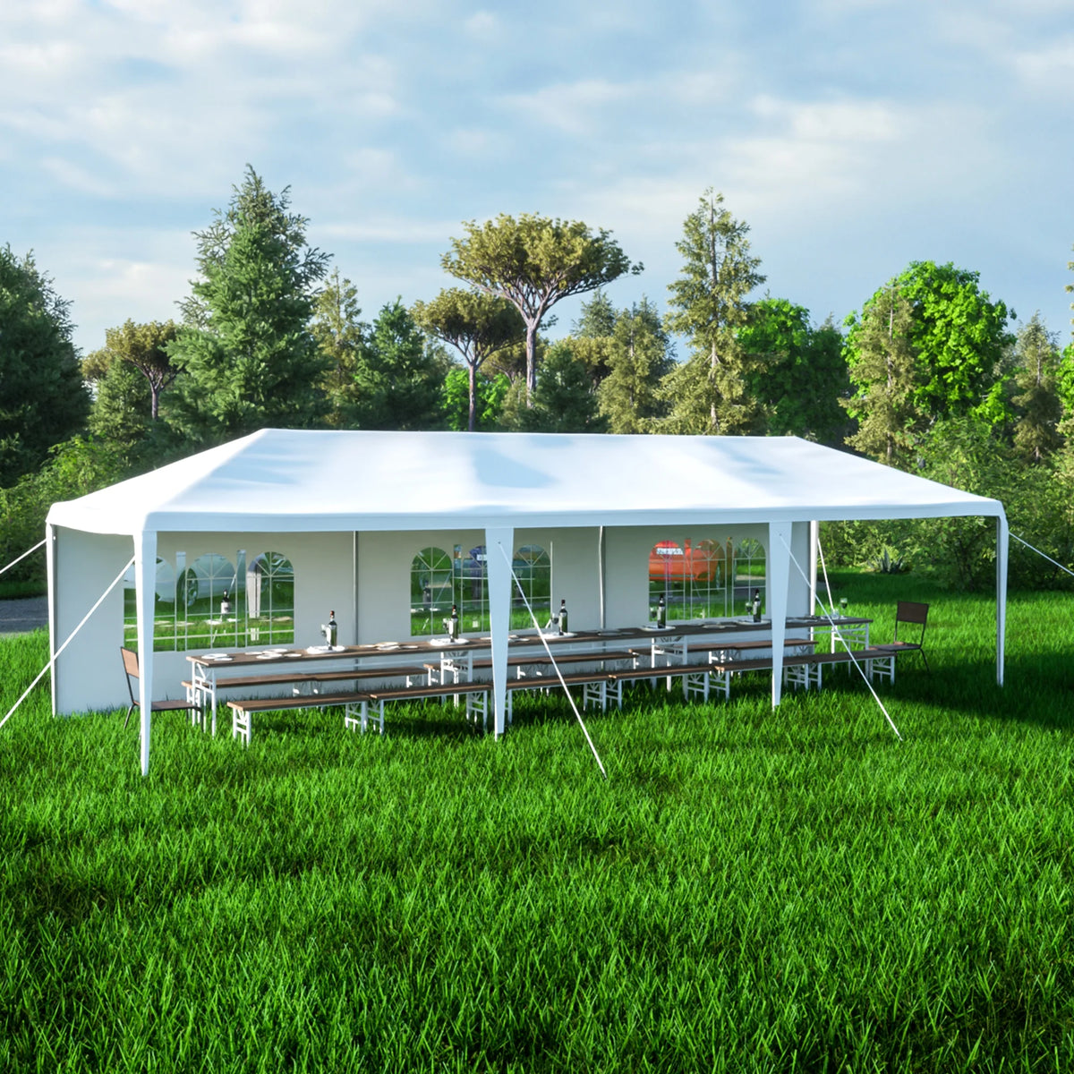 10x30' Outdoor Canopy Tent with 8 Removable Sidewalls K39617