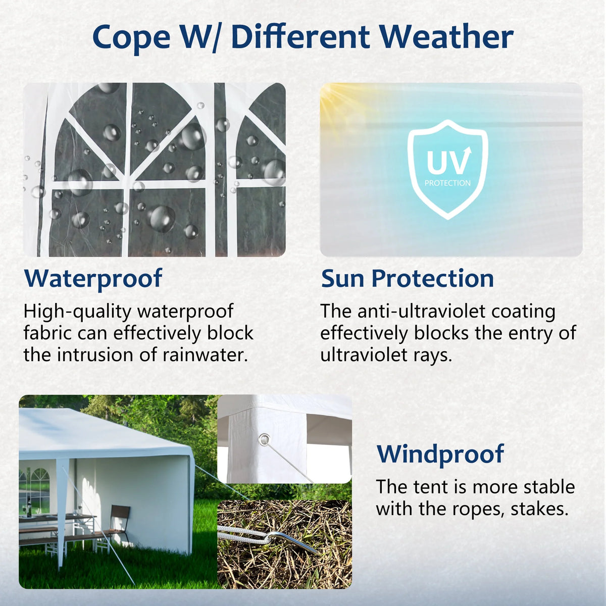 10x30' Outdoor Canopy Tent with 8 Removable Sidewalls K39617