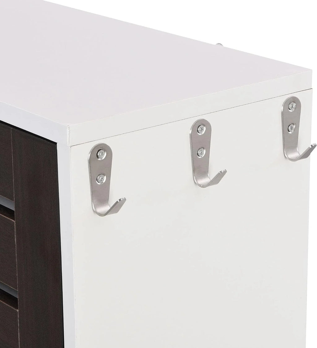 Slim Shoe Cabinet with 3 Flip Drawers U9166