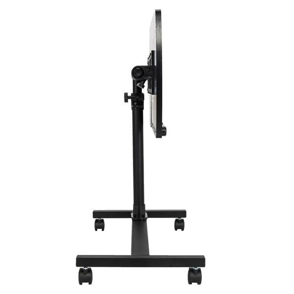 Portable Rolling Laptop Desk, Adjustable Height, Black U398416